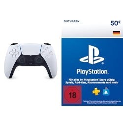 Bild zu Playstation DualSense Wireless-Controller + 50€ PSN Store Guthaben für 95,19€ (VG: 112,38€)