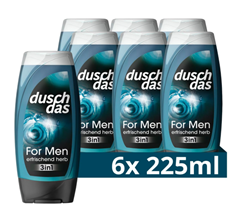 Bild zu 6er Pack Duschdas 3-in-1 Duschgel & Shampoo For Men für 5,64€ (Vergleich: 8,70€)