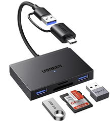 Bild zu UGREEN 4 in 1 SD Kartenleser, USB C & USB 3.0 für 13,59€