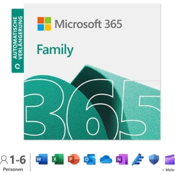 Bild zu Microsoft 365 Family (12+3 Monate, für 6 Nutzer) für 45,99€ (VG: 57,43€)