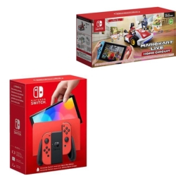 Bild zu NINTENDO Switch OLED-Modell weiß / Mario Editon rot + Mario Kart Live: Home Circuit Mario / Luigi für zusammen nur 339€ (VG: 390,95€)