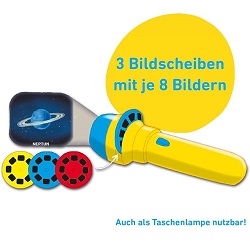 Bild zu Moses Diashow Projektor-Taschenlampe für Kinder mit 8 Planeten und 16 bekannten Sternbildern für 3,99€ (Vergleich: 6,99€)