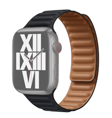 Bild zu Apple Lederarmband für Apple Watch 45mm midnight für 35,90€ (VG: 44,90€)