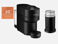 Bild zu DeLonghi ENV90.B Vertuo Pop Nespresso Kapselmaschine + Aeroccino 3 Milchschäumer für 49,49€ (Vergleich: 79,99€)