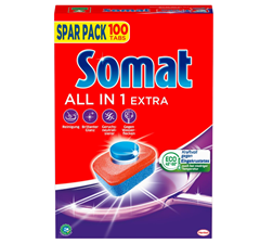 Bild zu Somat All in 1 Extra Spülmaschinen Tabs (100 Tabs) für 10,19€ (Vergleich: 16,99€)