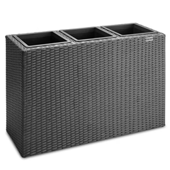 Bild zu Casaria Polyrattan Blumentopf Schwarz 83×30,5x60cm für 59,95€ (VG: 79,73€)