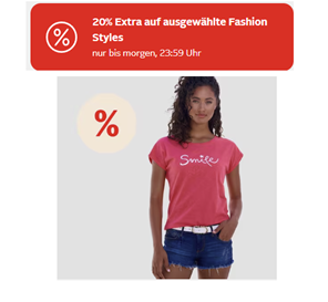 Bild zu Otto.de: bis morgen 23:59 Uhr 20% Extra auf ausgewählte Fashion Styles, so z.B. H.I.S Sweatshirt für Damen für 10,80€