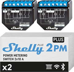 Bild zu 2 x Shelly Plus 2PM | Wlan & Bluetooth 2 Kanäle Smart Relais Schalter für 41,04€ (VG: 51,06€)