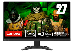 Bild zu Lenovo G27q-30 (27″) WQHD Gaming Monitor (2560×1440, 165Hz, 350 nits, 1ms Reaktionszeit, HDMI, DisplayPort, AMD FreeSync) für 199,99€ (statt 264,90€)