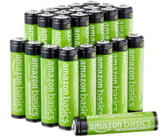 Bild zu 24er Pack Amazon Basics AAA-Akkus (800 mAh) ab 12,49€ (statt 19,22€)