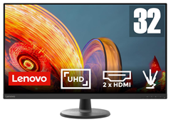 Bild zu Lenovo D32u-45 (31,5″) 4K Monitor (3840×2160, 60Hz, 250 nits, 4ms Reaktionszeit, HDMI, DisplayPort) für 229,99€ (Vergleich: 278,59€)