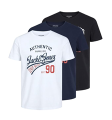 Bild zu 3er-Pack JACK & JONES Male T-Shirt Logo Rundhals für 23,19€ (Vergleich: 32,54€)