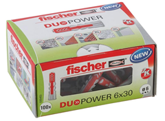 Bild zu 100er Pack fischer DUOPOWER Universaldübel 6 x 30 für 3,97€ (Vergleich: 6,49€)