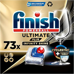 Bild zu 73 Finish Ultimate Plus Infinity Shine Spülmaschinentabs für 9,97€ (Vergleich: 18,99€)