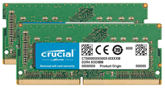 Bild zu Crucial 16GB Kit (8GBx2) DDR4 2400 MT/s (PC4-19200) CL17 SR SODIMM 260pin Arbeitsspeicher für Mac für 37,99€ (Vergleich: 44,80€)