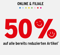 Bild zu Ernsting´s Family: 50% Extra Rabatt auf bereits reduzierte Artikel im Sale