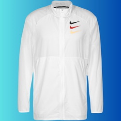 Bild zu NIKE dünne Sportlauf-Jacke, Weiß (Gr.: S – XXL) für 29,99€ (VG: 45,99€)