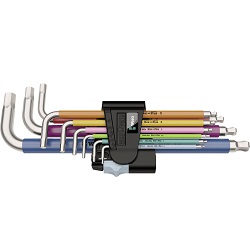 Bild zu 9-teiliger Wera 3950/9 Hex-Plus Multicolour Stainless 1 Winkelschlüsselsatz für 31,95€ (Vergleich: 35,54€)