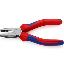 Bild zu 160mm Knipex Kombizange mit Mehrkomponenten-Hüllen (03 02 160) für 12€ (Vergleich: 16,72€)