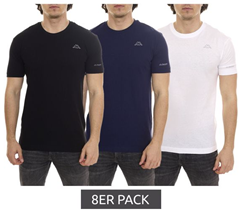 Bild zu 8er Pack Kappa Herren Baumwoll-Shirt Rundhals-Shirt mit kleinem Logo-Patch für 32€