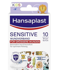 Bild zu 10 x Hansaplast Sensitive Kids Wundverband (6 x 7 cm) / Pflaster für 1,79€