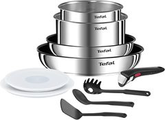 Bild zu Tefal Ingenio Kochgeschirr-Set, 10-teilig, Pfannen, Töpfe, luftdichte Deckel, abnehmbarer Griff, Induktion und stapelbar für 72,10€ (Vergleich: 105€)