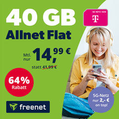 Bild zu [endet heute] 40GB LTE Daten mit SMS und Sprachflat im Telekom Netz für 14,99€ im Monat – kein Anschlusspreis