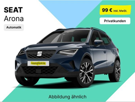 Bild zu Seat Arona Style Edition 1.0 TSI | Automatik | Privat | inkl. Ganzjahresreifen für 99€/Monat (10.000km/Jahr, 24 Monate, LF = 0,51)