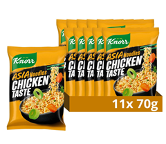 Bild zu Knorr Instant Asia Nudeln Chicken Taste (11x 70 g) für 5,84€ (statt 10,67€)