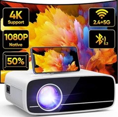 Bild zu AKATUO 1080P Beamer (kompatibel mit Smartphones) für 63,99€