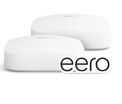 Bild zu eero Pro 6 Tri-Band-Mesh-WiFi-6-System | mit integriertem Smart Home-Hub von Zigbee | Doppelpack | Abdeckung bis zu 380 m² für 179,99€