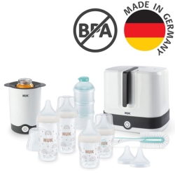 Bild zu NUK Perfect Match Complete Feeding Set (Sterilisator, Flaschen, Wärmer, Bürste) für 99,99€ (VG: 145,99€)