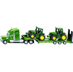 Bild zu [Prime Day] 1:87 siku Tieflader mit zwei John Deere Traktoren (1837) für 11,99€ (Vergleich: 21,99€)