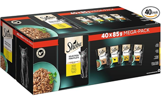 Bild zu Sheba Katzennassfutter Selection in Sauce, 40 Portionsbeutel, 40x85g (1 Großpackung) für 13,58€ (= 34 Cent pro Packung)