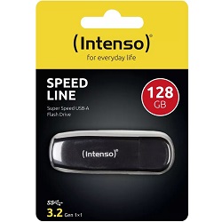 Bild zu 128GB USB-Speicherstick Intenso Speed Line (USB 3.2) für 7,77€ (Vergleich: 10,41€)