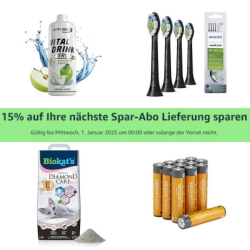 Bild zu [für ausgewählte Amazon Kunden] 15% Rabatt auf eure nächste Spar Abo Bestellung auf über 1.000 ausgewählte Artikel