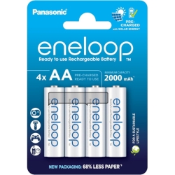 Bild zu 4er Pack Panasonic eneloop AA Akkus mit 2.000 mAh für 11,39€ (Vergleich: 15,94€)