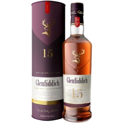 Bild zu Glenfiddich 15 Jahre Single Malt Scotch Whisky Solera mit Geschenkverpackung 0,7l, 40% für 33,50€ (Vergleich: 44,99€)