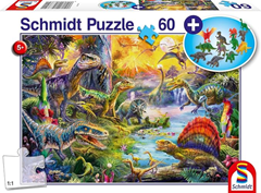 Bild zu Schmidt Spiele 56372 Dinosaurier, 60 Teile Kinderpuzzle, mit Dino Figuren für 8,49€ (VG: 12,90€)