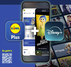 Bild zu Lidl Plus App: 2 Monate gratis Disney+ mit Werbung & danach monatlicher Rabatt je nach Umsatz