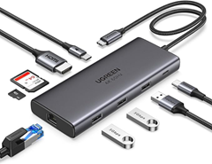 Bild zu UGREEN Revodok Pro 109 USB C Hub 10Gbps USB A 3.2&USB C 3.2, HDMI 4K@60Hz, PD100W für 34,99€