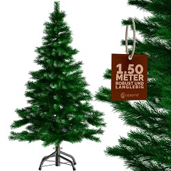 Bild zu Casaria Künstlicher Weihnachtsbaum (150cm) inklusive Ständer für 16,96€ (Vergleich: 25,79€) + auch auf alle anderen Größen 15% Extra-Rabatt