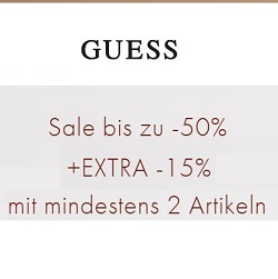 Bild zu Guess: Bis zu 50% Rabatt auf ausgewählte Artikel im Sale und 15% Extra-Rabatt ab dem Kauf von zwei Artikeln