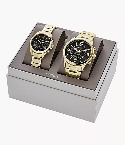 Bild zu Fossil Geschenkset His & Her Chronograph Partnerset BQ2400SET für 95,40€ (Vergleich: 134,85€)