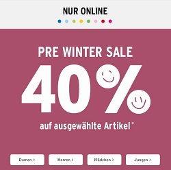 Bild zu Ernstings Family: 40% Rabatt auf ausgewählte Artikel im Pre Winter Sale