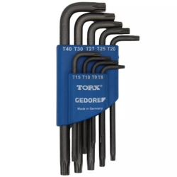 Bild zu GEDORE Winkelschraubendreher Satz Torx T9-T40 9-teilig im Halter für 9,99€ (Vergleich: 21,94€)