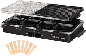 Bild zu Russell Hobbs Raclette Grill 8 Personen [inkl. 8 Pfännchen und Holzspachtel, 2 Tischgrill-Platten] für 47,55€