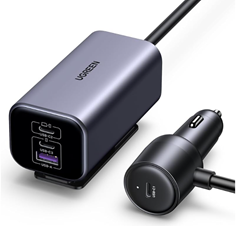 Bild zu UGREEN 130W Zigarettenanzünder USB C Auto Ladegerät mit 3 USB-C und 1 x USB A Ports für 29,99€