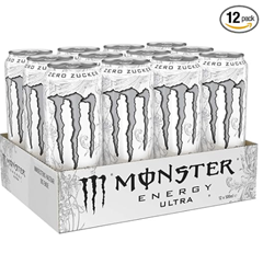 Bild zu 12 x 500ml Monster Energy Koffeinhaltiger Energiegetränk mit sanftem Zitrus-Geschmack, ohne Zucker und ohne Kalorien, Ultraweiß für 9,95€