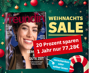 Bild zu 23 Ausgaben (12 Monate) “Freundin” für 77,28€ + 80€ Prämien (z.B. BestChoice inkl. Amazon)